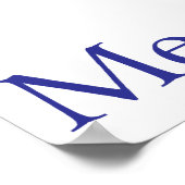 Thank You (black and blue001) Print (Hoek)