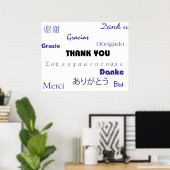 Thank You (black and blue001) Print (Thuiskantoor)