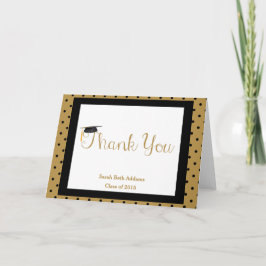 Thank You, Black & Gold, Add Name/Year Bedankkaart