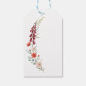 Thank you Boho floral Baby Shower red wildflower Cadeaulabel (Achterkant)