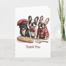 Thank You Bonjour French Bulldogs Bedankkaart