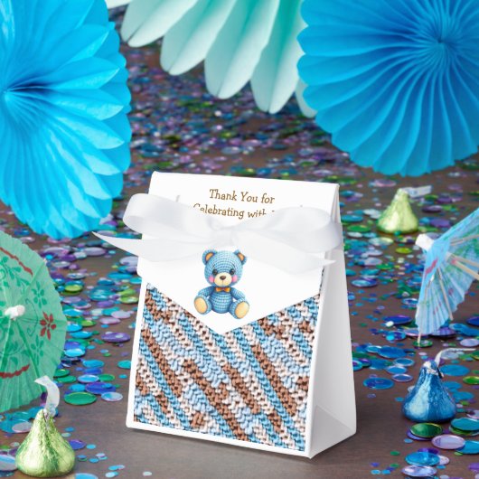 Thank You | Boy's Teddy Bear Baby Shower Bedankdoosjes (Feest)