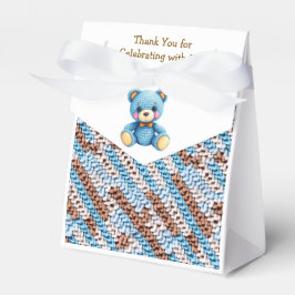 Thank You | Boy's Teddy Bear Baby Shower Bedankdoosjes