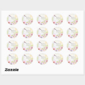 Thank You Bridal Shower Whooping Crane Anemones  Ronde Sticker (Vel)