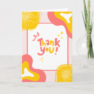 Thank You | Bright Modern Fun Colorful Abstract Kaart