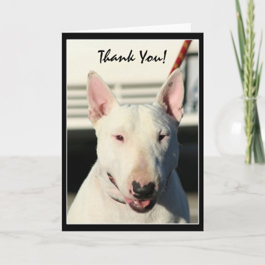 Thank you Bull Terrier greeting card Bedankkaart (Voorkant)