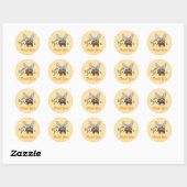 Thank You Bumble Bee Ronde Sticker (Vel)