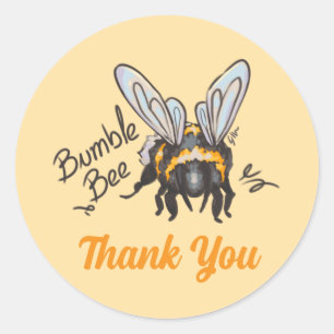 Thank You Bumble Bee Ronde Sticker