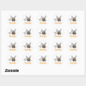 Thank You Bumble Bee Ronde Sticker (Vel)