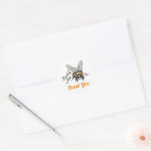 Thank You Bumble Bee Ronde Sticker (Envelop)