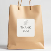Thank You Business Neutral Botanical Label