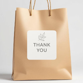 Thank You Business Neutral Botanical Label