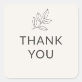 Thank You Business Neutral Botanical Label (Voorkant)