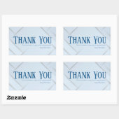 Thank You Business Sticker Baby Blue & Royal Blue (Vel)