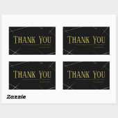 Thank You Business Sticker Black & Gold (Vel)