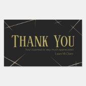 Thank You Business Sticker Black & Gold (Voorkant)