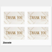 Thank You Business Sticker Ivory & Gold Brown (Vel)