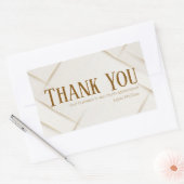Thank You Business Sticker Ivory & Gold Brown (Envelop)