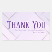 Thank You Business Sticker Lavender & Plum (Voorkant)