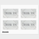 Thank You Business Sticker Silver Gray & Platinum (Vel)
