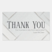 Thank You Business Sticker Silver Gray & Platinum (Voorkant)