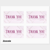 Thank You Business Sticker Soft Pink & Berry Red (Vel)