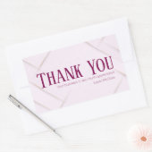Thank You Business Sticker Soft Pink & Berry Red (Envelop)
