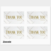 Thank You Business Sticker White & Gold (Vel)