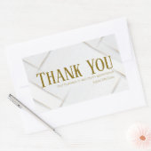 Thank You Business Sticker White & Gold (Envelop)