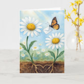 Thank You Butterfly Delivering Mail Kaart (Gele Bloem)