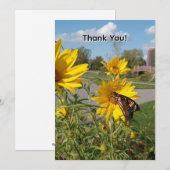 Thank You Butterfly Kaart (Voorkant / Achterkant)