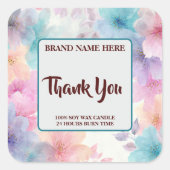 Thank You Candle Label – Elegant Gift Sticker (Voorkant)