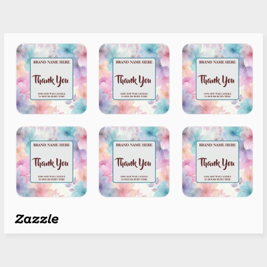 Thank You Candle Label – Elegant Gift Sticker (Vel)