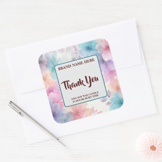 Thank You Candle Label – Elegant Gift Sticker (Envelop)