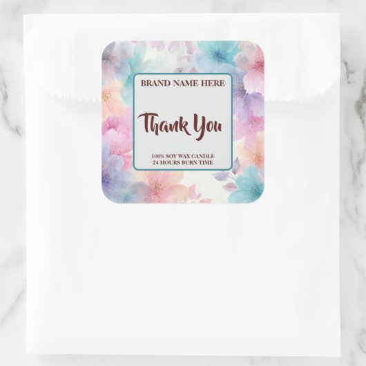 Thank You Candle Label – Elegant Gift Sticker (Tas)