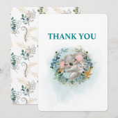 Thank You Card Baby Shower "Baby Koala" Bedankkaart (Voorkant / Achterkant)