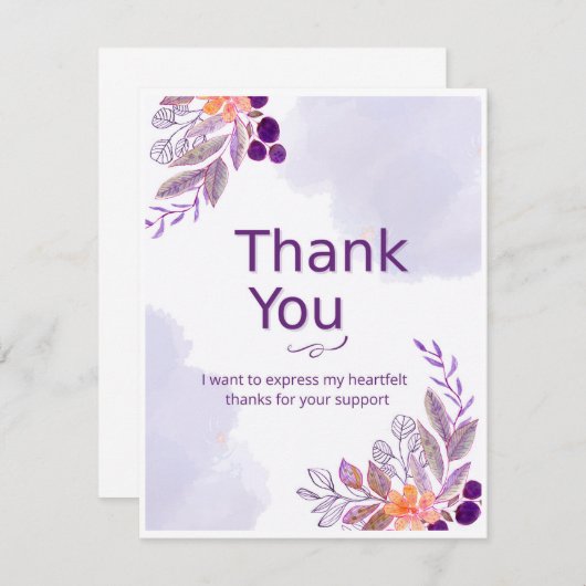 Thank You Card  Bedankkaart (Voorkant / Achterkant)