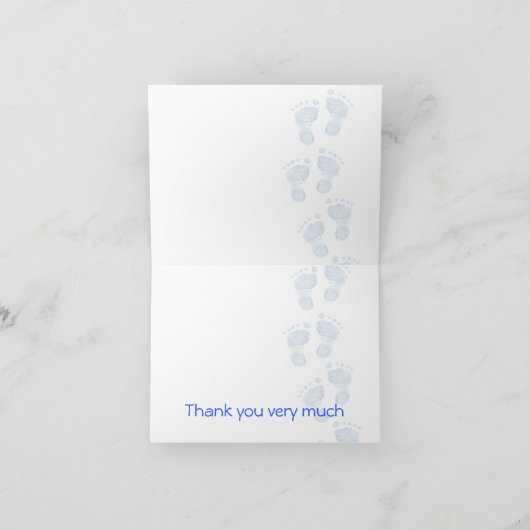 Thank you card - Boy baby shower Bedankkaart (Binnen)