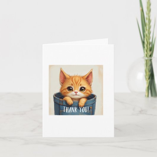 Thank You Card, Cute, Appreciation Kaart (Voorkant)