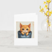 Thank You Card, Cute, Appreciation Kaart (Gele Bloem)