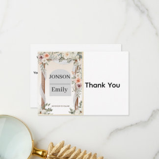 Thank You Card Elegant Wedding Bedankkaart