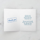 Thank You Card for a Mail Carrier  Kaart (Binnen)