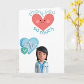 Thank you card for for Hospital Nurse Kaart (Gele Bloem)