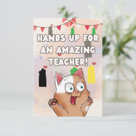 Thank you card for teachers bedankkaart