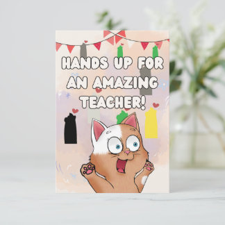 Thank you card for teachers bedankkaart