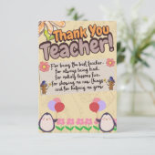 thank you card for teachers. bedankkaart (Staand voorkant)
