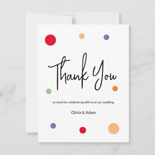 Thank You Card for wedding Bedankkaart (Voorkant)