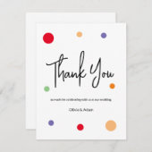 Thank You Card for wedding Bedankkaart (Voorkant / Achterkant)