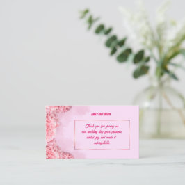 Thank you Card for Wedding Guests Notitiekaartje