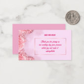 Thank you Card for Wedding Guests Notitiekaartje (Voorkant / Achterkant in situ)